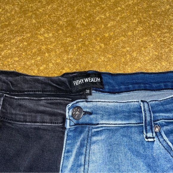 Filthy Wealth Bi-Color Mens Jeans Size 38 - Picture 4 of 4